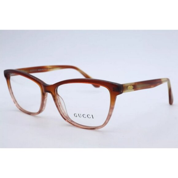 New Authentic Gucci GG HL-0079 C7 Tortoise Cat Eye Eyeglasses Clear Lenses 54mm